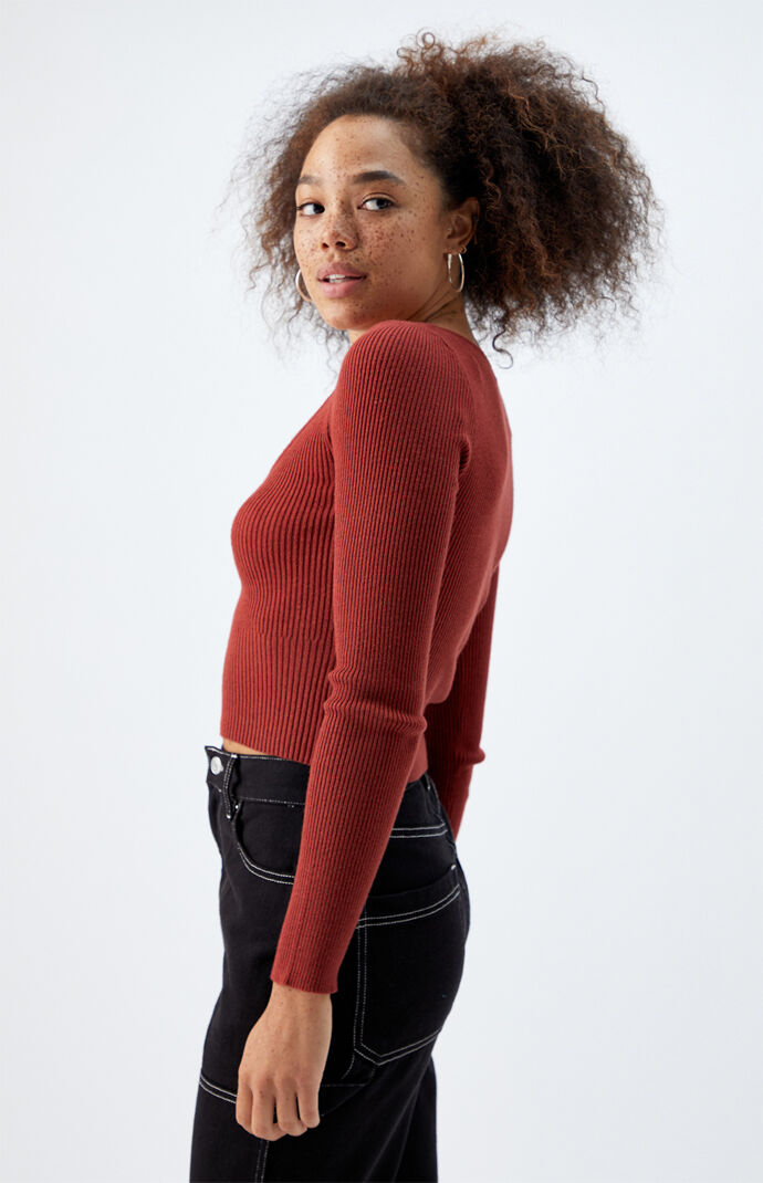 Snap Henley Long Sleeve Sweater