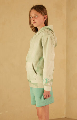 Kids Green Marble Pullover Hoodie image number 3