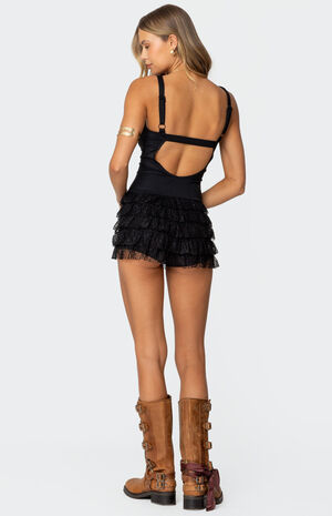 Lacey Ruffled Romper image number 2