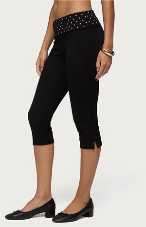 Genni Polka Dot Foldover Capri Pants image number 2