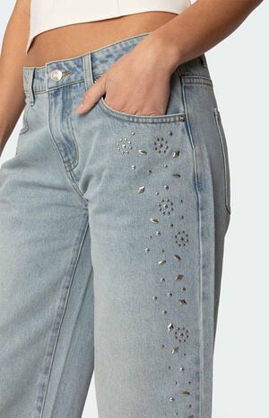 Everly Studded Low Rise Jeans image number 2