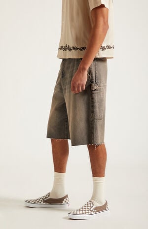 Harrison Cutoff Baggy Carpenter Denim Shorts&nbsp;Brown image number 4