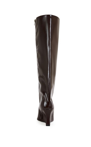 Women's Kenya Brown Faux Leather Wedge Boots image number 3