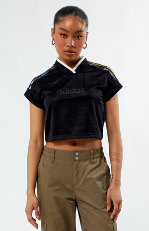 Eco Black Tiro Cropped Jersey image number 1