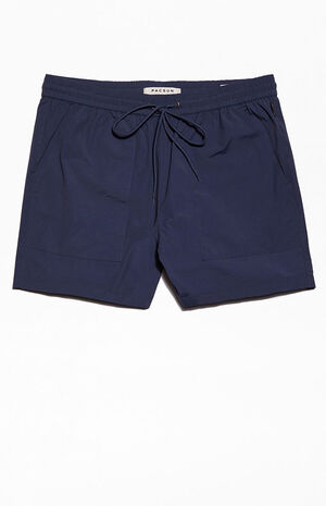 Blue Nylon Volley Shorts image number 1