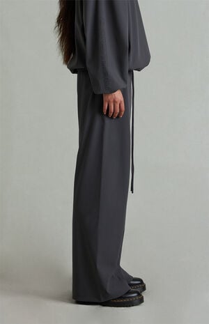 Women's Iron Gray Relaxed Track Pants image number 4