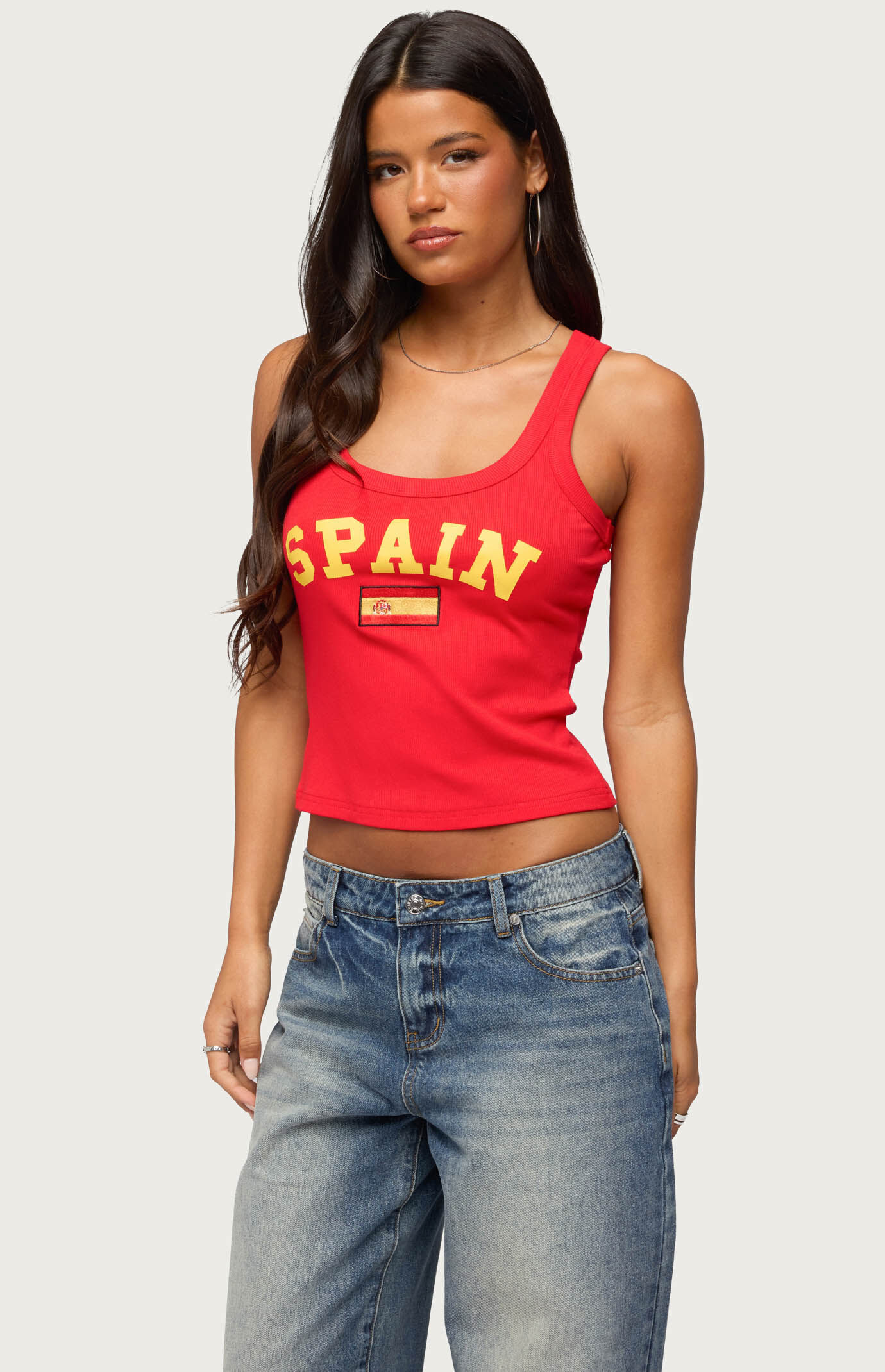Edikted Spain Ribbed Tank Top