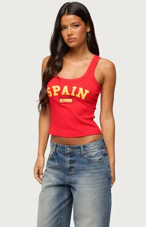 Spain Ribbed Tank Top image number 2