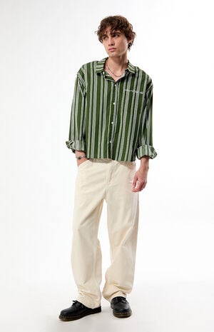 Green Striped Hutton Long Sleeve Shirt image number 1