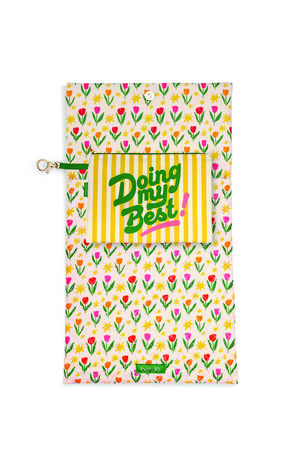 Tulips on Ivory Go-Go Laptop Sleeve image number 2