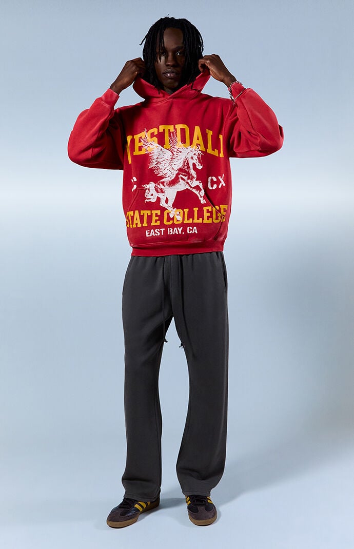 Pacsun Washed Black Johnny Fleece Straight Sweatpants