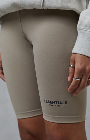 Essentials Tan Biker Shorts image number 5