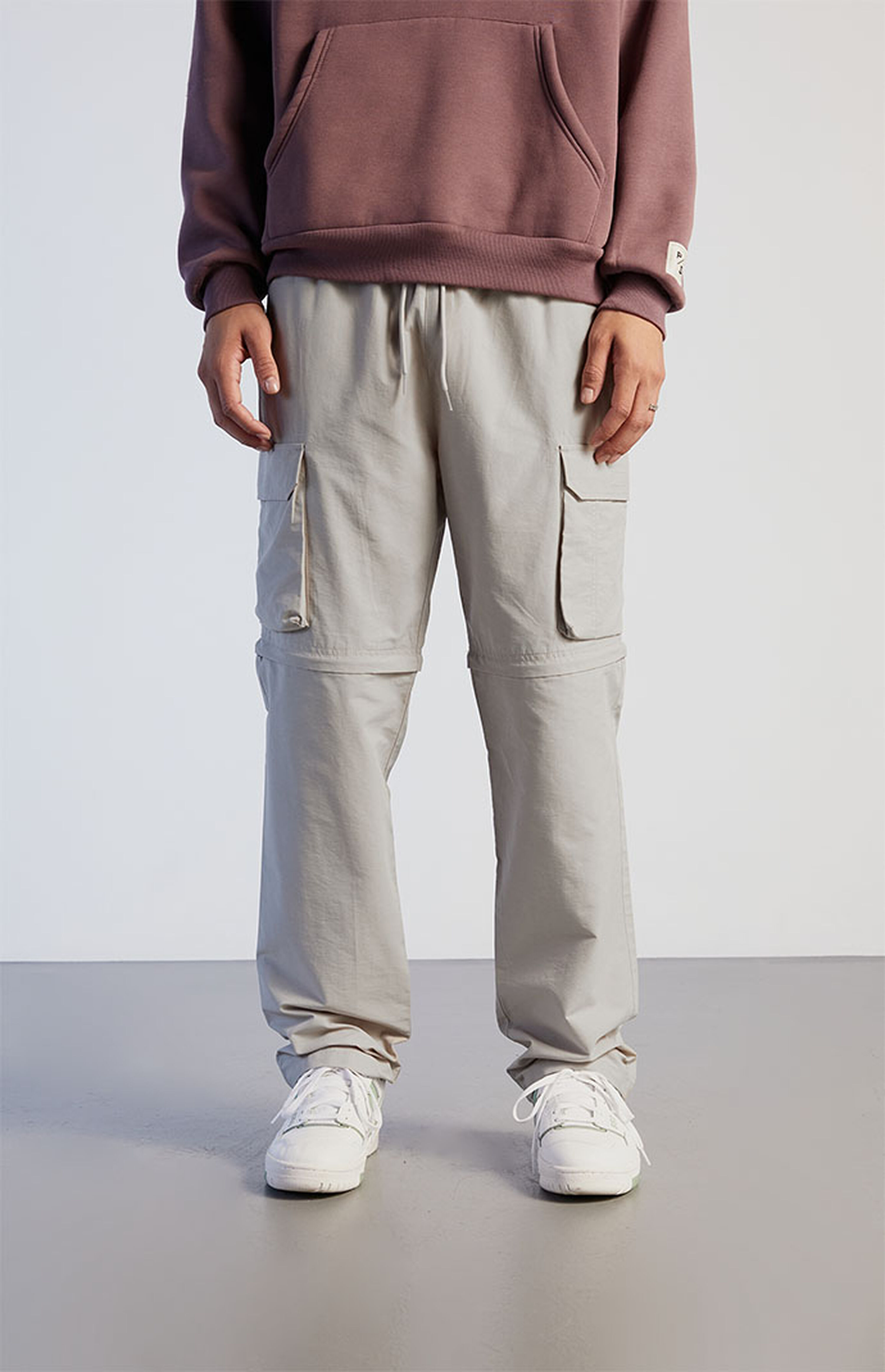 PacSun Gray Cargo Zip Off Pants PacSun