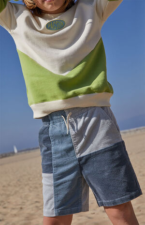 Corduroy Patchwork Volley Shorts image number 4