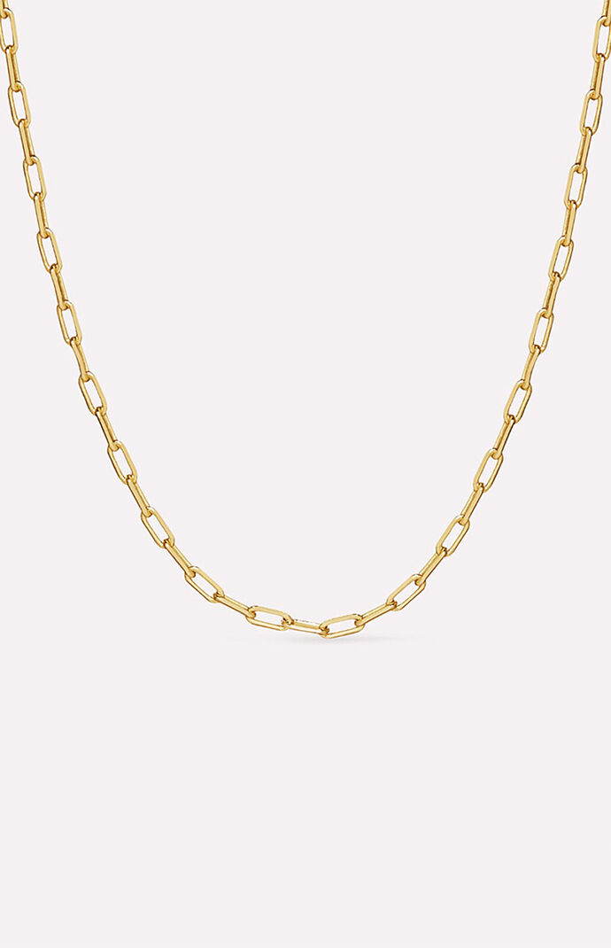 Ana Luisa Laura Slim Link Chain Necklace
