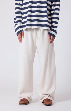 Heather Oatmeal Fleece Extreme Baggy Sweatpants image number 2