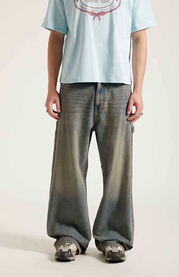 Pacsun Dylan Baggy Jeans Carpenter Medium Blue Tint | Pacsun