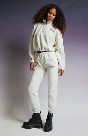By PacSun Half Zip Cropped Boxy Sweatshirt image number 3