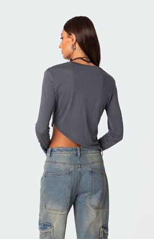 Asymmetric Long Sleeve T-Shirt image number 4