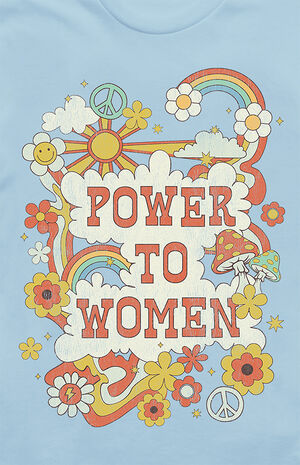 Light Blue Power to Women T-Shirt image number 2