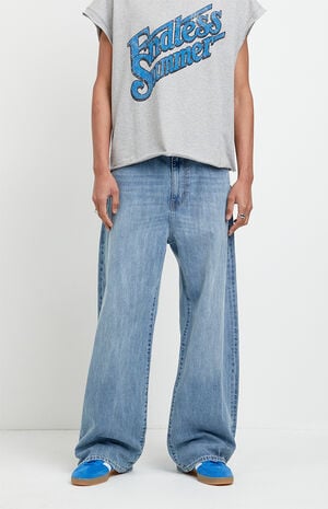 Blake Extreme Baggy Jeans Double Pocket Light Blue image number 2