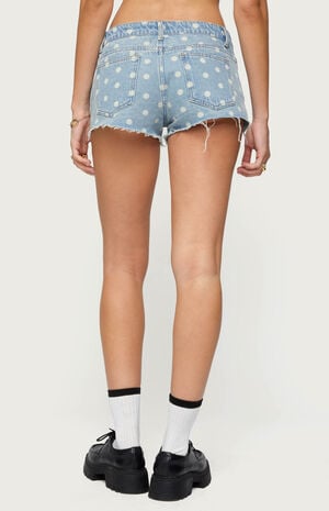 Josie Polka Dot Denim Shorts image number 3