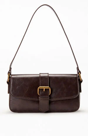Brown Buckle Shoulder Bag image number 1