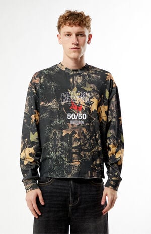 Human 5050 Camo Cropped Long Sleeve T-Shirt image number 1