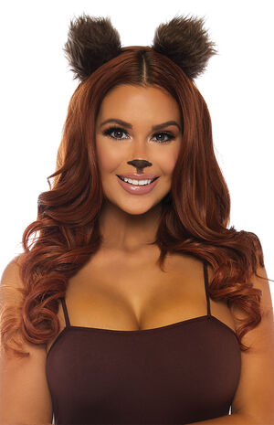 Costume Bear Ear Animal Costume Headband image number 1
