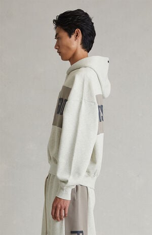 Vanilla Paneled Cropped Relaxed Hoodie image number 3