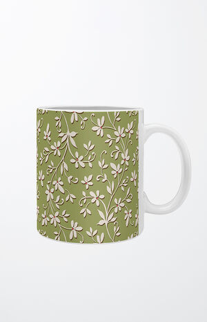 Green Flower Coffee Mug image number 1
