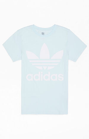 Kids Light Blue Trefoil T-Shirt image number 1
