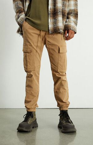Khaki Slim Cargo Pants image number 4