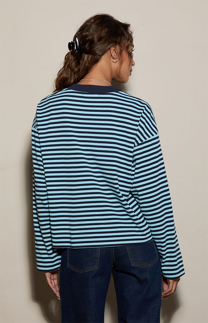 Pacsun Drew Striped Boxy Long Sleeve T-Shirt