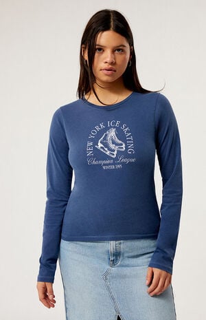 New York Ice Skating Long Sleeve T-Shirt image number 1