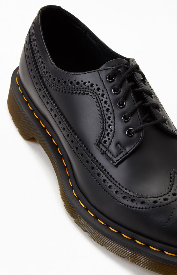 3989 Yellow Stitch Brogue Leather Shoes