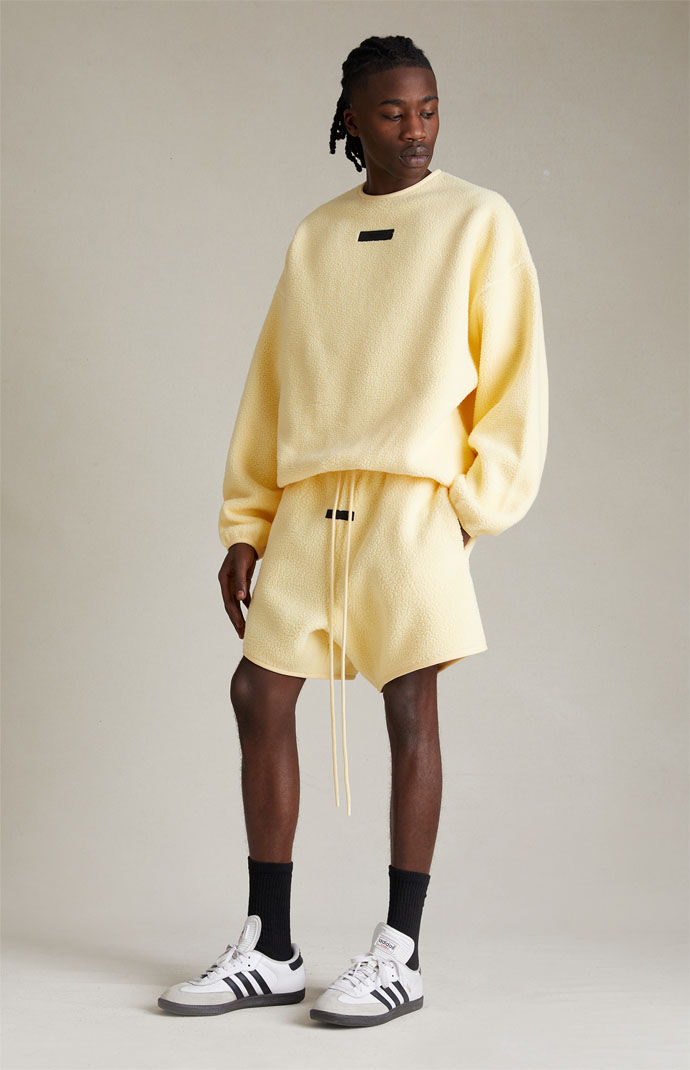 Fear of God Essentials Garden Yellow Polar Fleece Sweat Fear of God Essentials Garden Yellow Polar Fleece Sweat