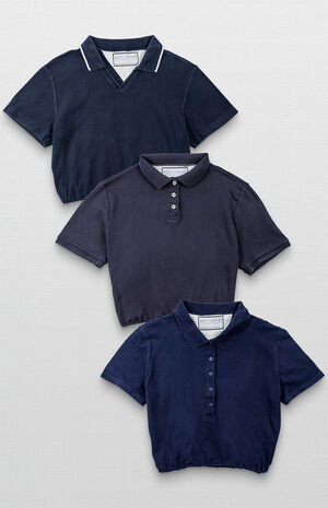 Upcycled Navy Polo Shirt image number 4