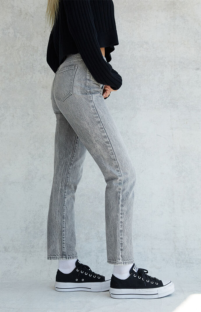 PacSun Women's Gray Mom Jeans