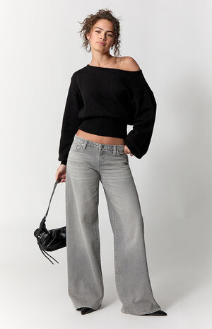 Kaia Ultimate Low Rise Baggy Jeans Gray image number 6