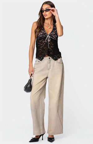 Dusty Washed Low Rise Jeans image number 1