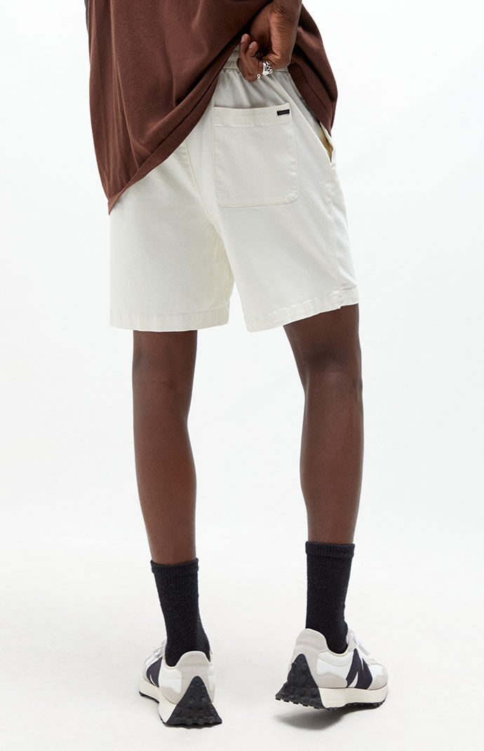 PacSun Cream Twill Volley Shorts | PacSun