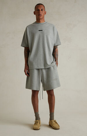 Concrete Heather Soccer Fleece Sweat Shorts image number 6