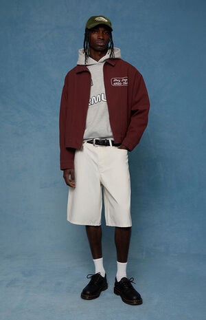 Austin Extreme Baggy Denim Shorts Patch Cream image number 2