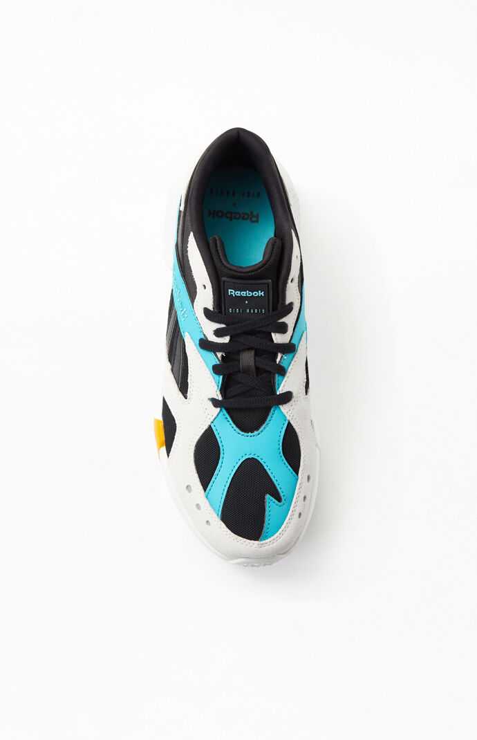 x Gigi Hadid White & Black Aztrek Double Sneakers