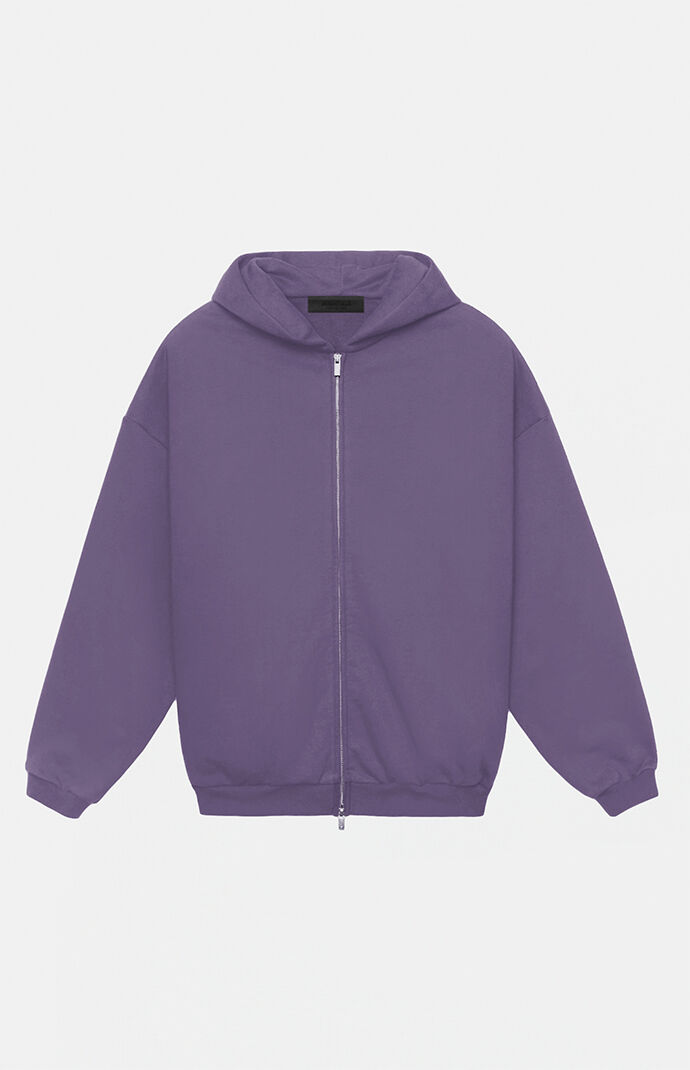 Fear of God Essentials Lavender Heavy Fleece Full Zip Hoodie