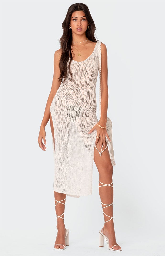 Edikted Nevea Open-Back Knitted Midi Dress | PacSun