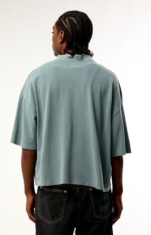 Blue Solid Polo Shirt image number 4