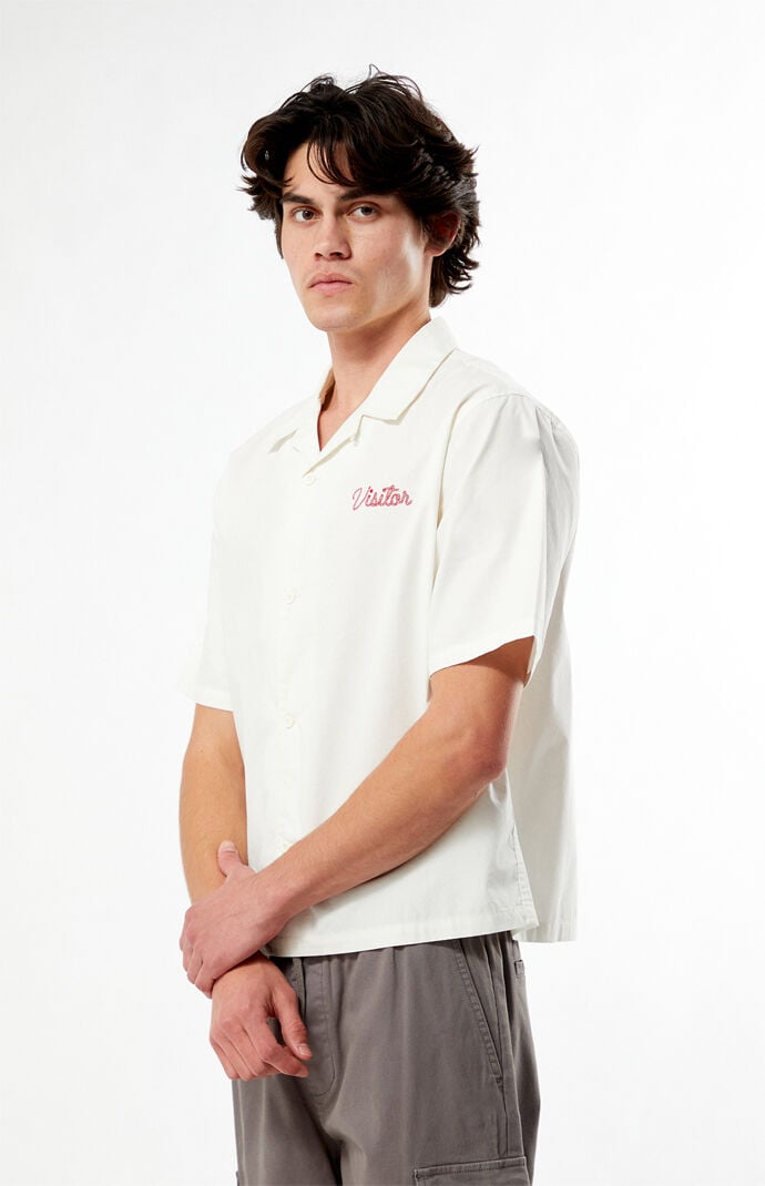 Pacsun Farms White Woven Camp Shirt