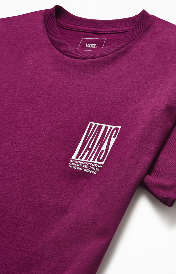 Burgundy Blocked In T-Shirt